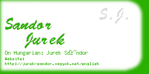 sandor jurek business card